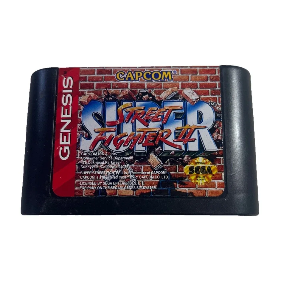 Super Street Fighter II video game cartridge Sega Genesis 1994 - tested, working